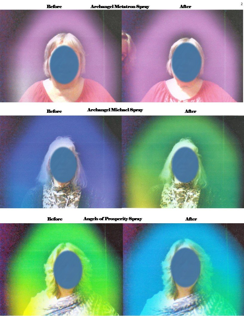 Aura photos after using angel oil blends 